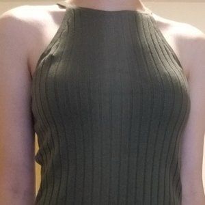 Comfortable Green Halter Tank